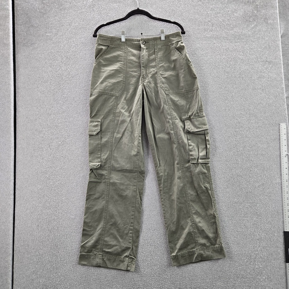 Abercrombie & Fitch Women Pants 29 / 8R Green Cargo Twill Curve Love Baggy Y2K